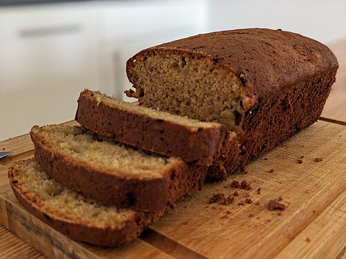 Banana bread slices — illustrative photo